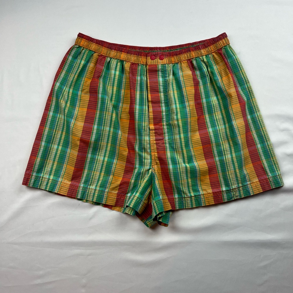 Victoria's Secret plaidCotton Boxers shorts- Green/Red/Yellow
